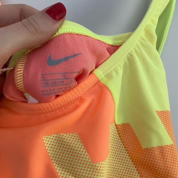 BNWT Nike Orange and Yellow One-Piece Swimsuit W/ Cross Back Size Extra Large - Picture 10 of 10